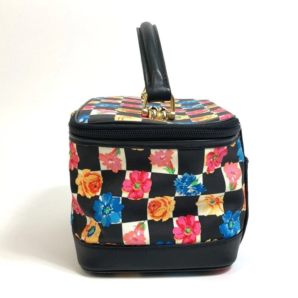 Versace Floral Pattern Total Pattern Hand Bag Van… - image 3